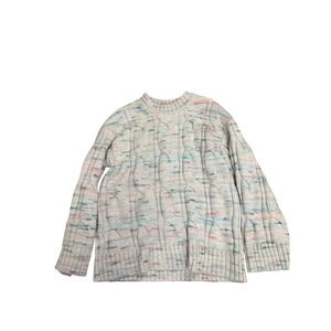 American Eagle Multicolor Cable Knit Mock Neck Sweater Small Cozy Cottagecore